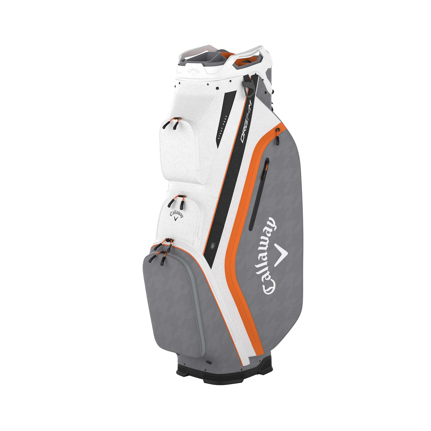 Callaway Org 14M (Mini) Cart Bag 2024 WHITE/CHARCOAL HOUNDSTOOTH/ORANGE