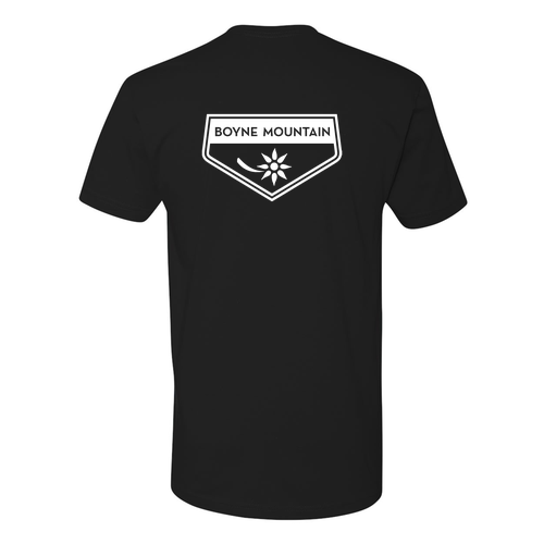 Boyne Mountain Adult T-Shirt White Chest and Back Logo Black 