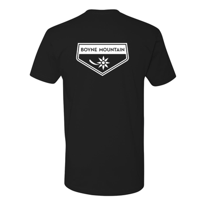 Boyne Mountain Adult T-Shirt White Chest and Back Logo Black 