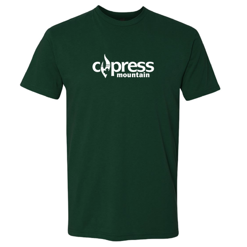 Cypress Adult T-Shirt White Chest Logo Forest 