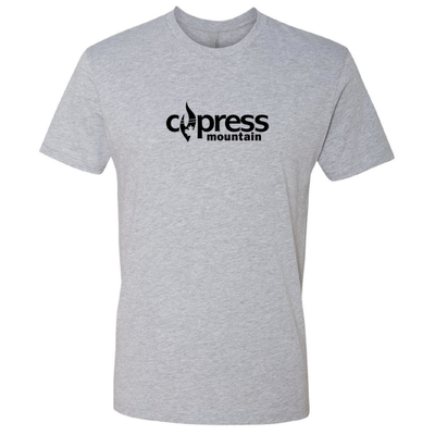 Cypress Adult T-Shirt Black Chest Logo Heather Grey 