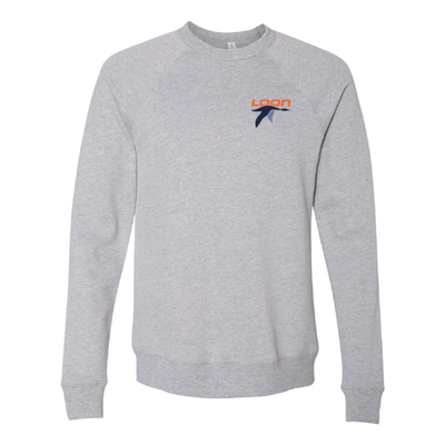Loon Mountain Adult Crewneck Full Color Chest and Back Logo Athletic Heather