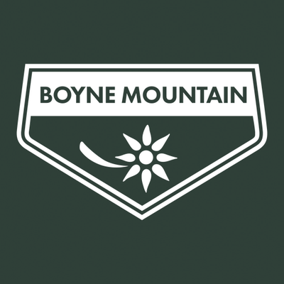 Boyne Mountain Adult T-Shirt White Chest Logo Forest 