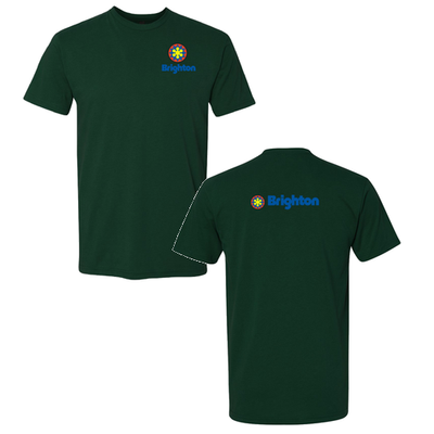 Brighton Adult T-Shirt Full Color Chest and Back Logo Forest 