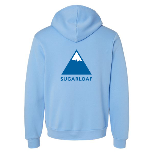 Sugarloaf Adult Hoodie Full Color Chest and Back Logo Carolina Blue