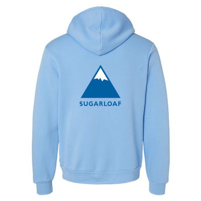 Sugarloaf Adult Hoodie Full Color Chest and Back Logo Carolina Blue