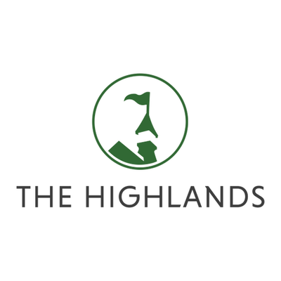 The Highlands Adult Hoodie Full Color Chest Logo White 