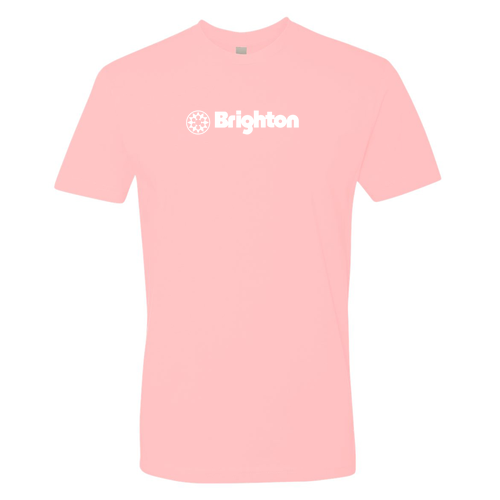 Brighton Adult T-Shirt White Chest Logo Light Pink 