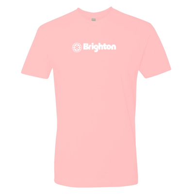 Brighton Adult T-Shirt White Chest Logo Light Pink 