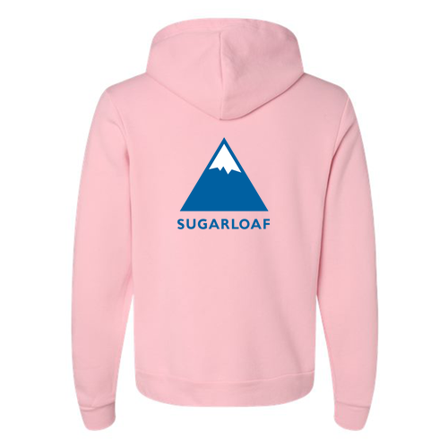 Sugarloaf Adult Hoodie Full Color Chest and Back Logo Pink