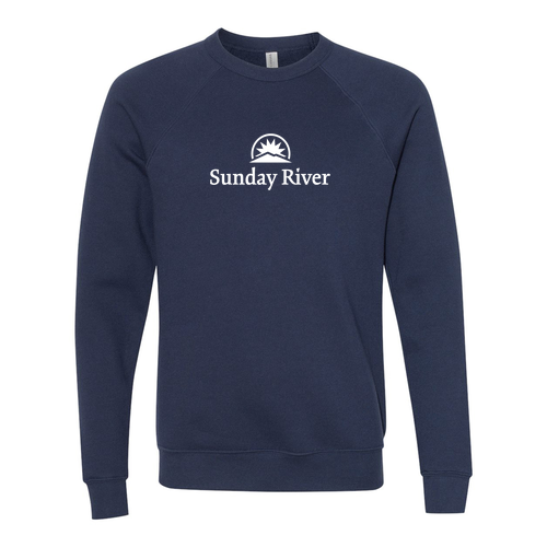 Sunday River Adult Crewneck White Chest Logo Navy 