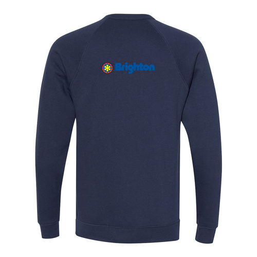 Brighton Adult Crewneck Full Color Chest and Back Logo Navy 