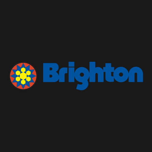 Brighton Adult T-Shirt Full Color Chest and Back Logo Black 