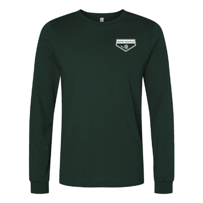 Boyne Mountain Adult Long Sleeve White Chest and Back Logo Forest 