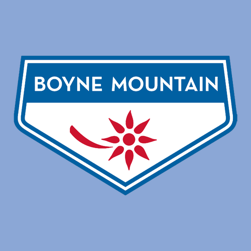 Boyne Mountain Adult Hoodie Full Color Chest and Back Logo Carolina Blue 