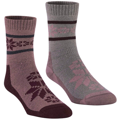 Kari Traa Women's Rusa Wool Sock 2-Pack 2024 TAUPE
