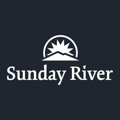 Sunday River Adult Long Sleeve White Chest and Back Logo Midnight Navy 