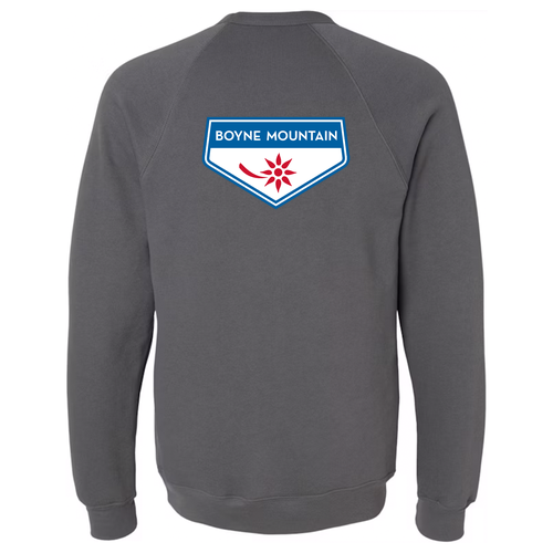 Boyne Mountain Adult Crewneck Full Color Chest and Back Logo Asphalt 