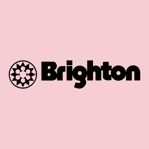 Brighton Adult T-Shirt Black Chest Logo Light Pink 