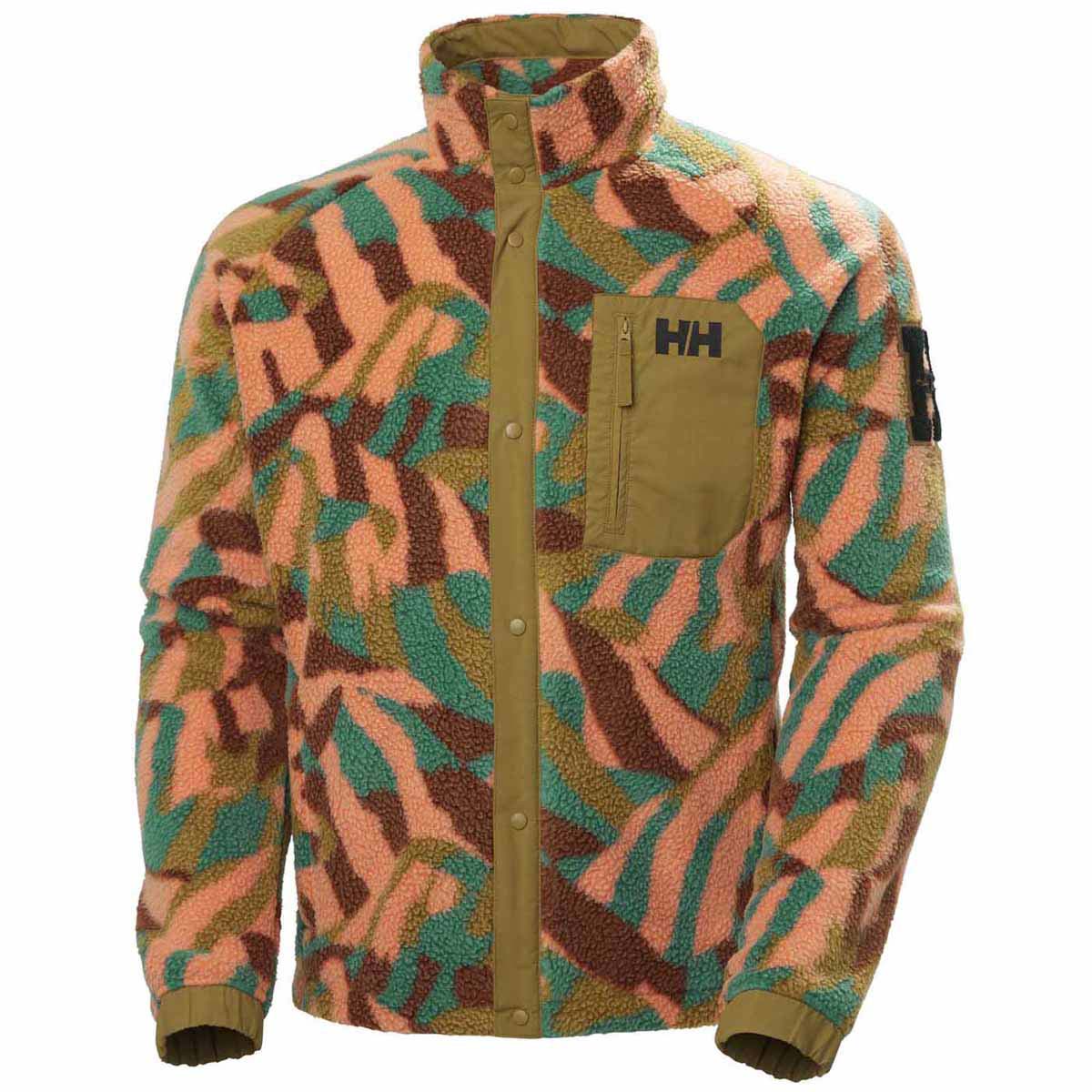 HELLY HANSEN M'S PANORAMA PRINTED PILE SNAP IRON OXIDE JPB AOP