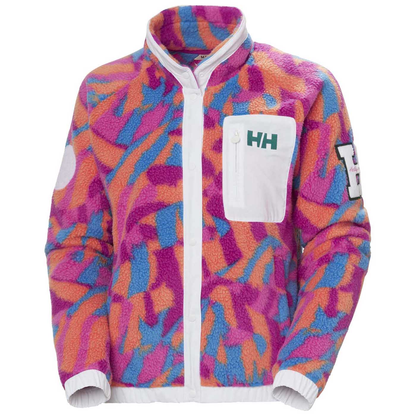 HELLY HANSEN W'S IMPERIAL PRINTED PILE SNAP MAGENTA 2.0 JPB AOP