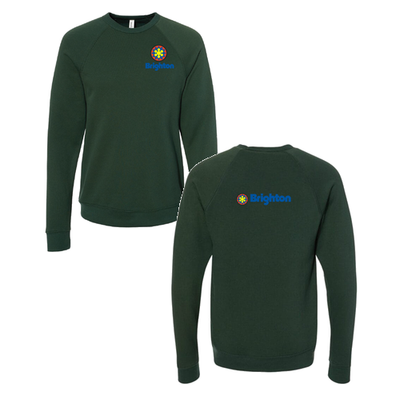 Brighton Adult Crewneck Full Color Chest and Back Logo Forest 