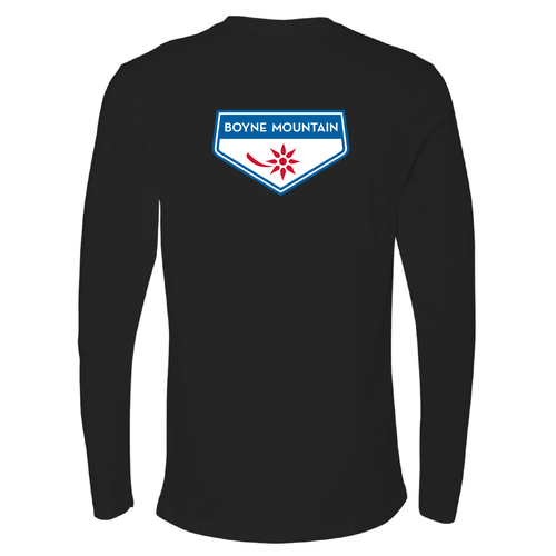 Boyne Mountain Adult Long Sleeve Full Color Chest and Back Logo Black 