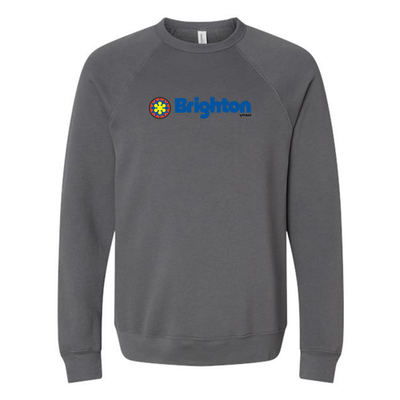 Brighton Adult Crewneck Full Color Chest Logo Asphalt 