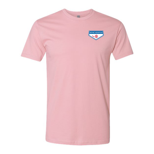 Boyne Mountain Adult T-Shirt Full Color Chest and Back Logo Light Pink 