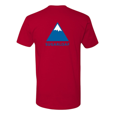 Sugarloaf Adult T-Shirt Full Color Chest and Back Logo Red