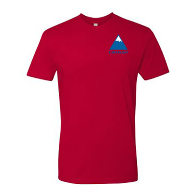 Sugarloaf Adult T-Shirt Full Color Chest and Back Logo Red