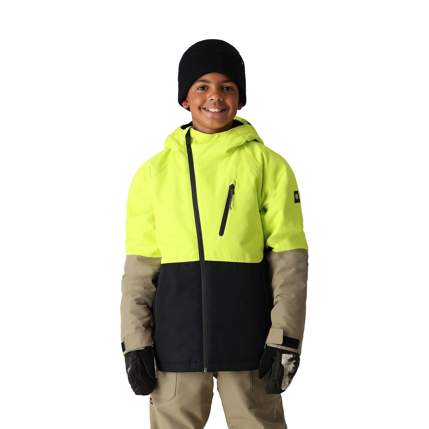 686 Boy's Hydra Insulated Jacket 2026 LIME COLORBLOCK