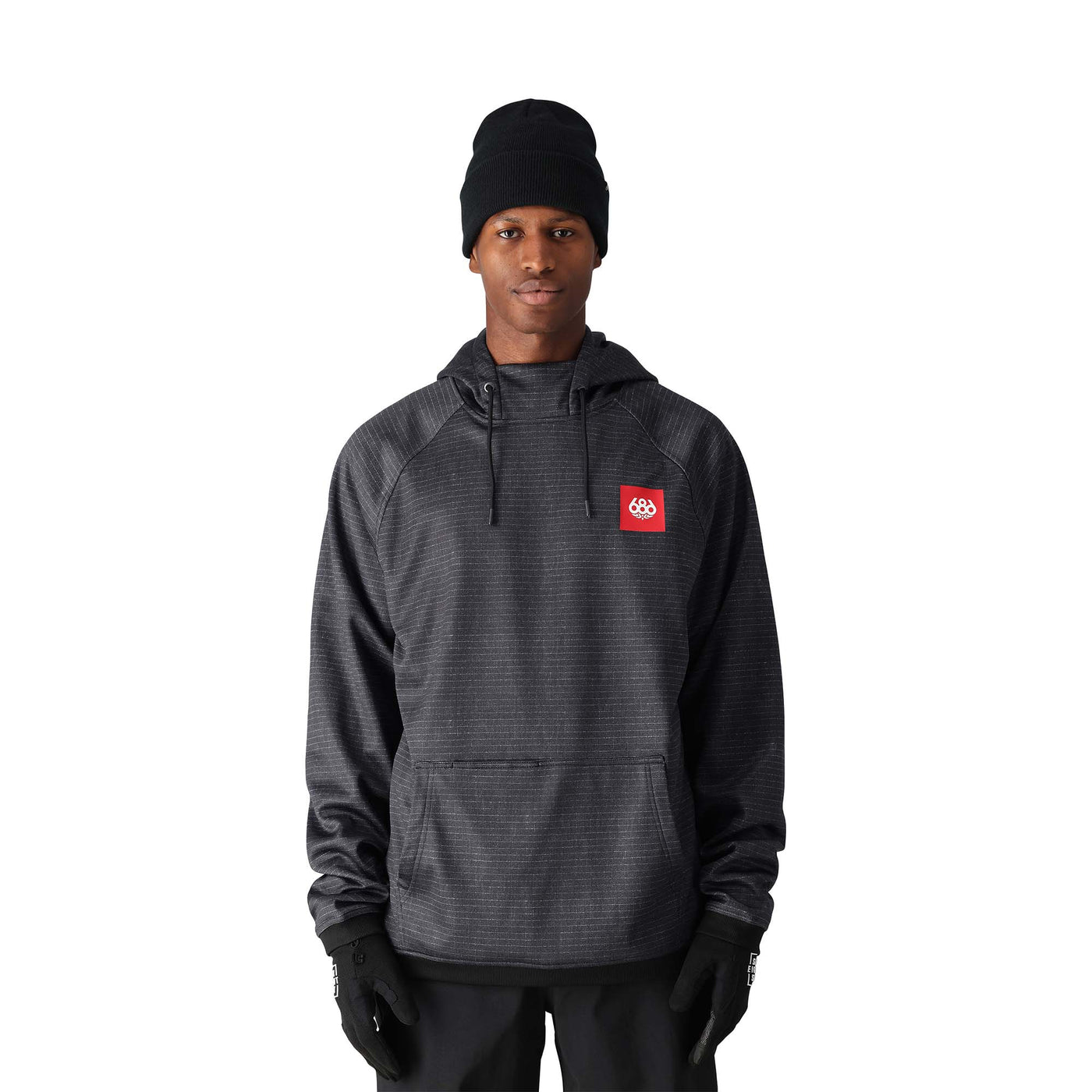 686 M'S BONDED FLEECE HOODY BLACK RIPSTOP