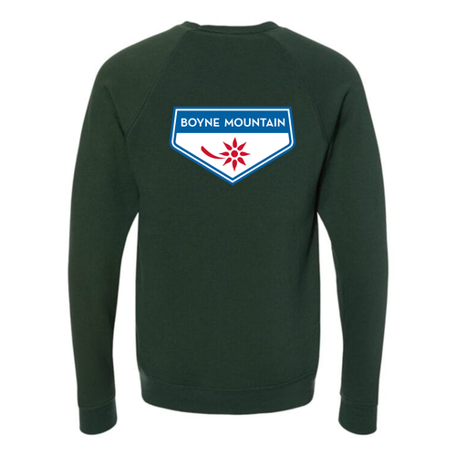 Boyne Mountain Adult Crewneck Full Color Chest and Back Logo Forest 