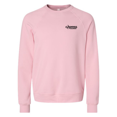 Cypress Adult Crewneck Black Chest and Back Logo Pink 