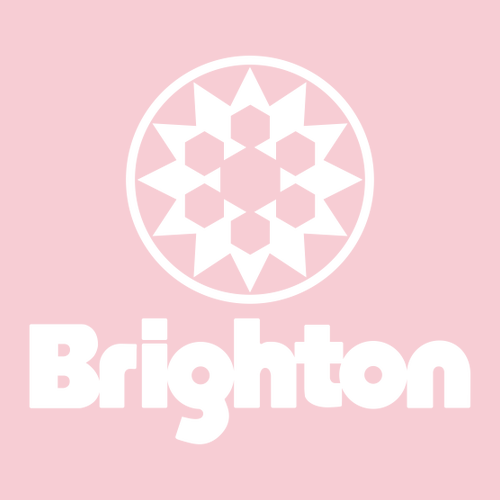 Brighton Adult T-Shirt White Chest and Back Logo Light Pink 