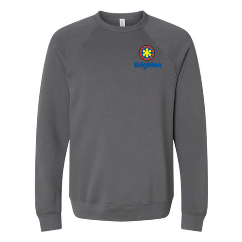 Brighton Adult Crewneck Full Color Chest and Back Logo Asphalt 