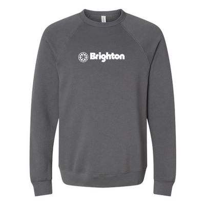 Brighton Adult Crewneck White Chest Logo Asphalt 