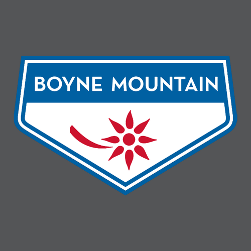 Boyne Mountain Adult Hoodie Full Color Chest and Back Logo Asphalt 