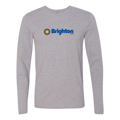 Brighton Adult Long Sleeve Full Color Chest Logo Heather Grey 