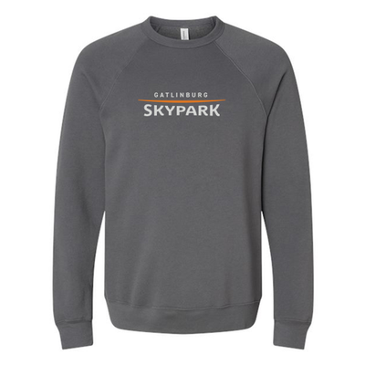 Gatlinburg SkyPark Adult Crewneck Full Color Chest Logo Asphalt