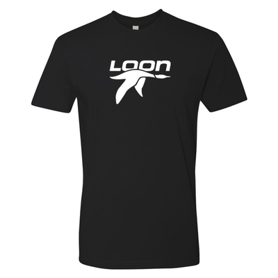 Loon Mountain Adult T-Shirt White Chest Logo Black