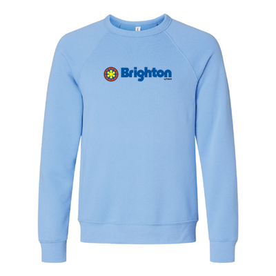 Brighton Adult Crewneck Full Color Chest Logo Carolina Blue 