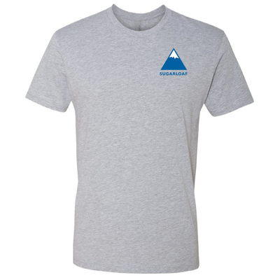 Sugarloaf Adult T-Shirt Full Color Chest and Back Logo Heather Grey
