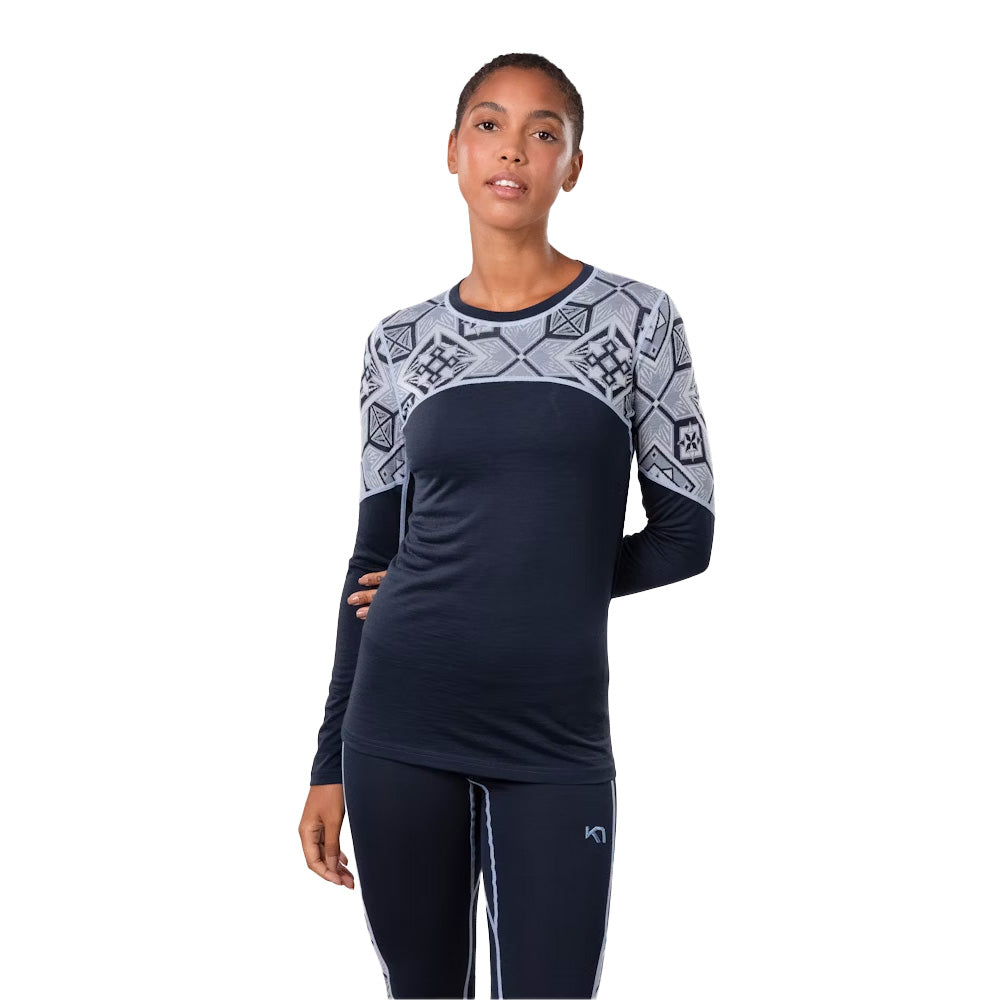 Kari Traa Women's Eloise Long Sleeve 2025 ROYAL DARK NAVY BLUE