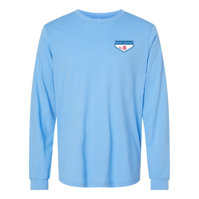 Boyne Mountain Adult Long Sleeve Full Color Chest and Back Logo Carolina Blue 