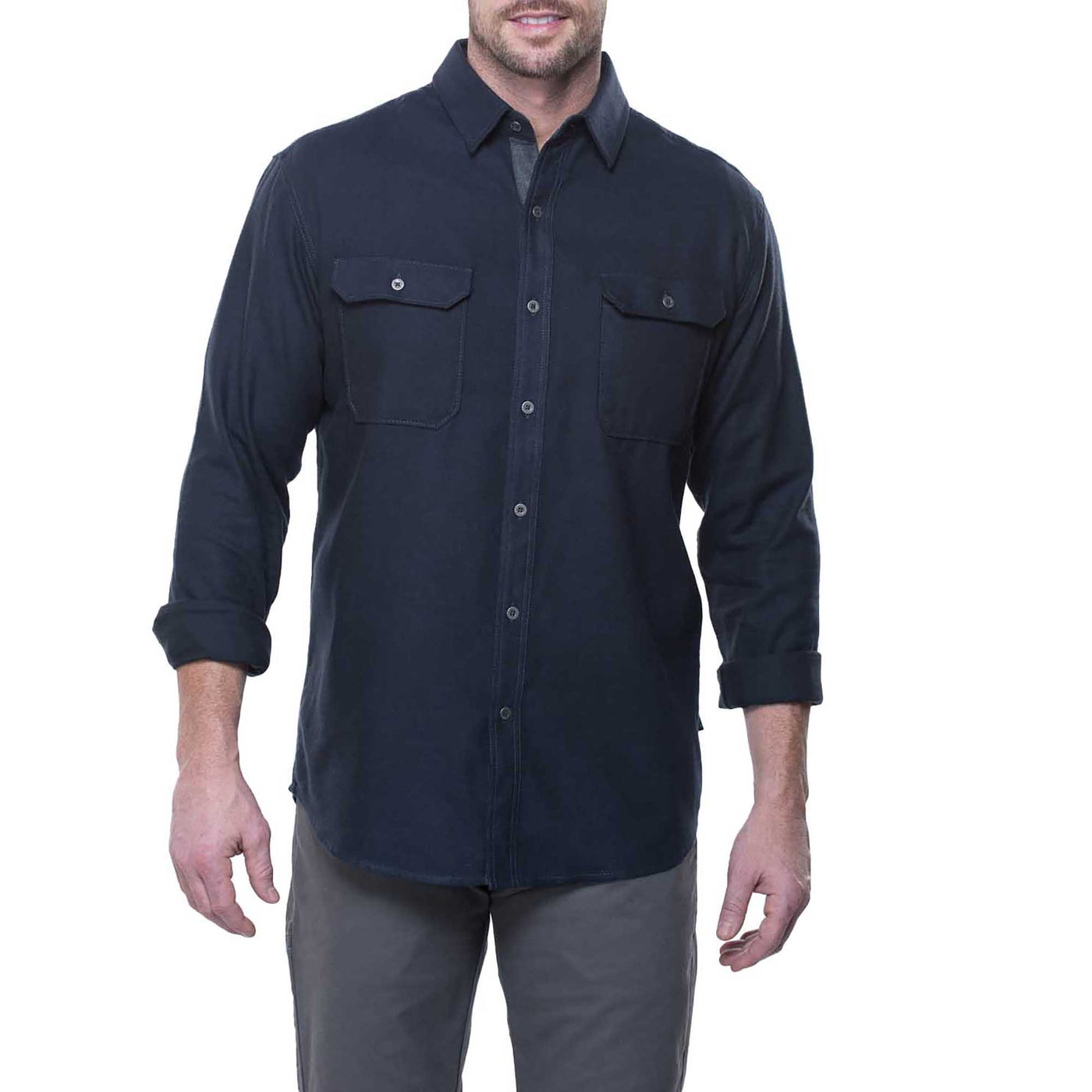 KUHL Men's Descendr Flannel Long Sleeve 2025 MUTINY BLUE