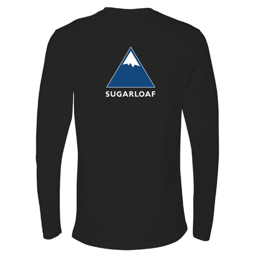 Sugarloaf Adult Long Sleeve Full Color Chest and Back Logo Black