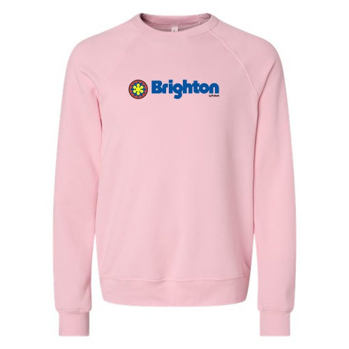 Brighton Adult Crewneck Full Color Chest Logo Pink 