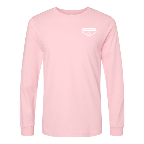 Boyne Mountain Adult Long Sleeve White Chest and Back Logo Pink 